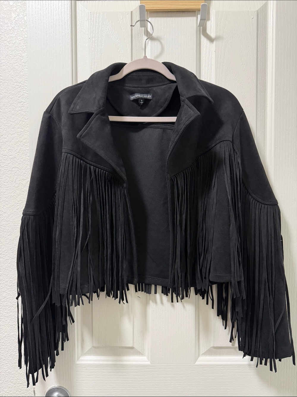 Sincerly Jules Black Fringe Jacket